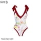thumbnail image 2 of Traje de baño de una pieza para mujer con falda Vestido de playa de vacaciones Traje de baño retro Ropa de surf Verano - Rojo, 2 of 7