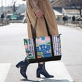 thumbnail image 4 of FORMRS Canvas Laptop Tote Bag for Women with 15.6" Computer Compartments Shoulder Handbag, Floral Window, 4 of 7