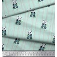 thumbnail image 2 of Soimoi Green Cotton Duck Fabric Bamboo Panda Jungle Print Fabric by the Yard 56 Inch Wide, 2 of 3