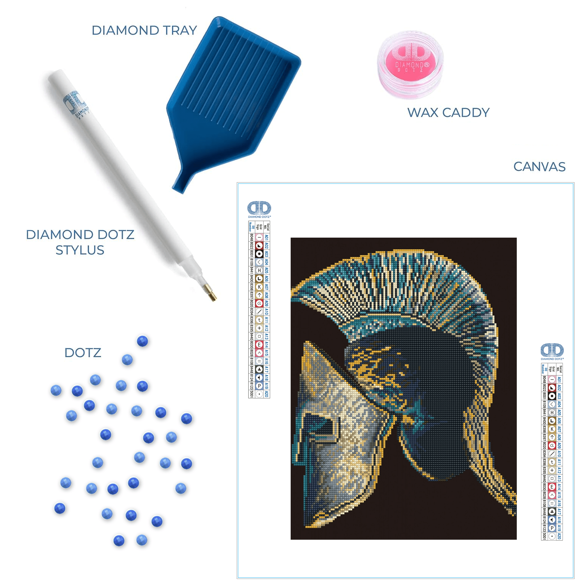 Diamond Dotz Spartan Symbol Sports Diamond Painting Kits for Adults - Diamond Art Kits a Relaxing Creative Craft Kit with Dotz Gems  17.3"x16"