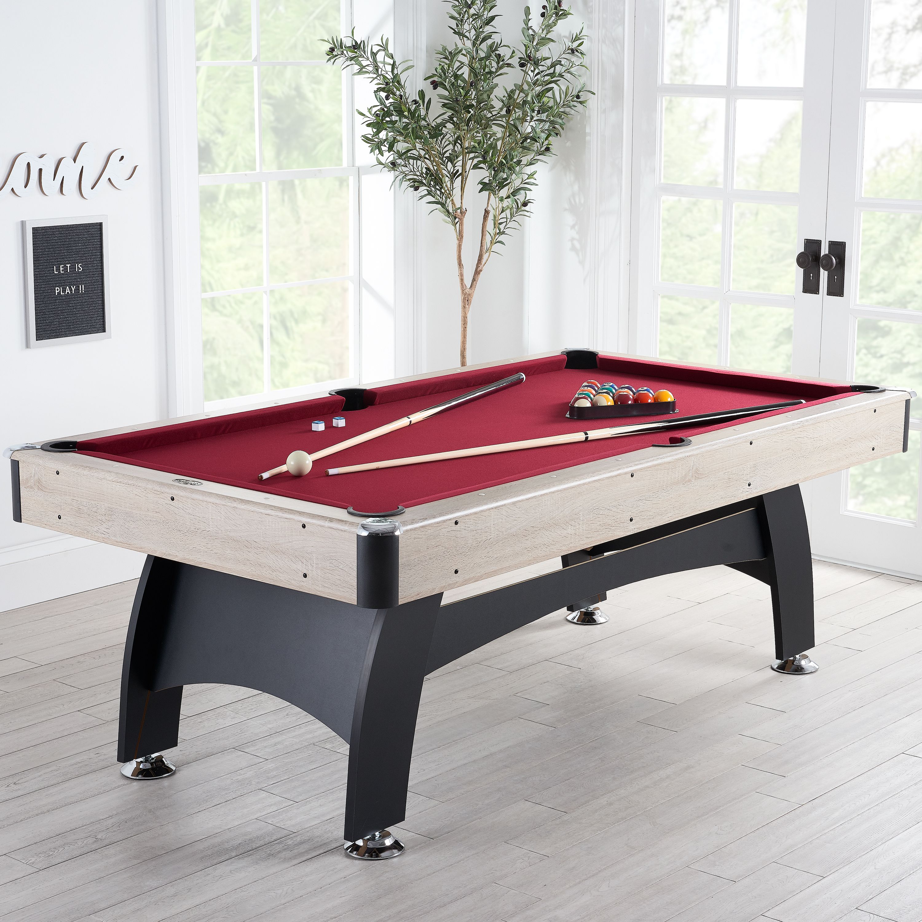 Airzone 84" Pool Table with Accessories, Red Felt - image 2 of 4