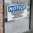 thumbnail image 4 of No Hunting Or Trespassing Without Permission OSHA Notice Vinyl Decal Label 5 Inch x 3.5 Inch - 5 Pack, 4 of 6