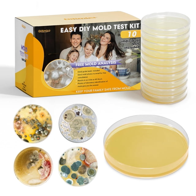 Kit de prueba de moho Ditimlci para el hogar con análisis de laboratorio gratuito - 10 pruebas