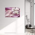 thumbnail image 2 of ZHONGYUTONG White Orchid Wall Art Abstract Pink Canvas Flower Pictures for Wall Decor Modern Floral Painting Living Room Decor Framed (12.00" x 18.00"), 2 of 5