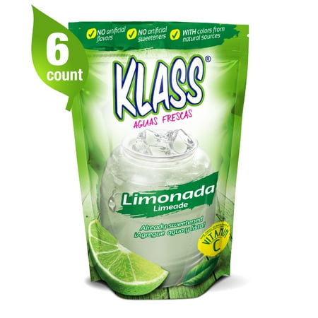Klass Powdered Drink Mix, Limeade, 14.1 Oz, 6