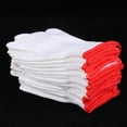thumbnail image 5 of Guantes de trabajo de algodón, guantes de seguridad de trabajo ligeros de punto, guantes de trabajo de seguridad elásticos Rojo 10 pares 长20--22cm, 5 of 5