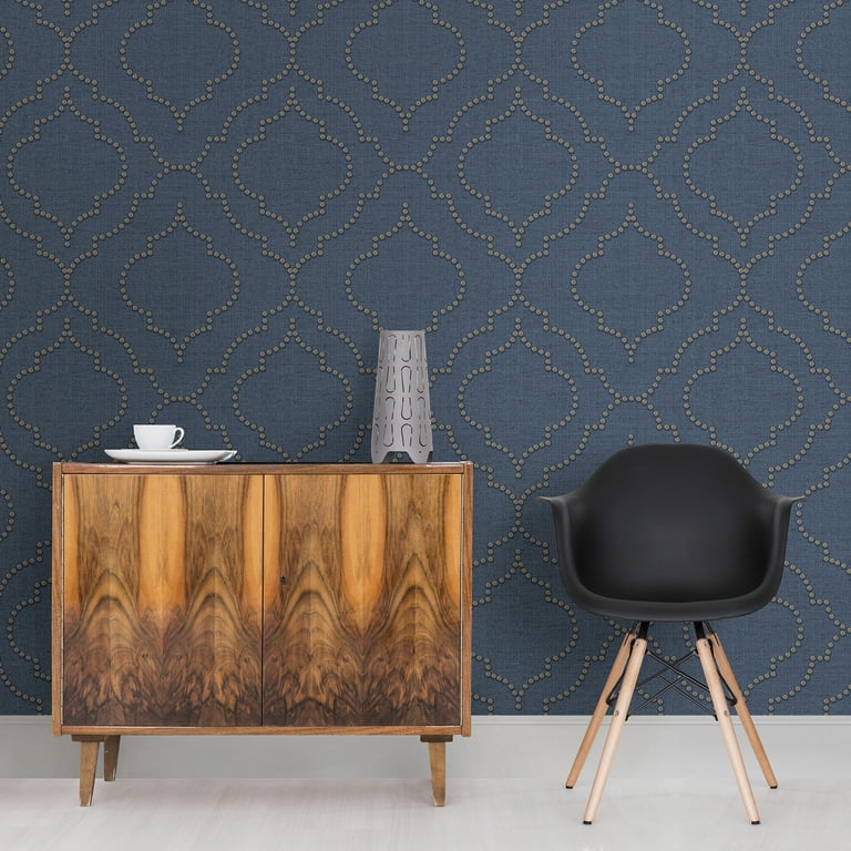 Navy Quatrefoil Desktop Background