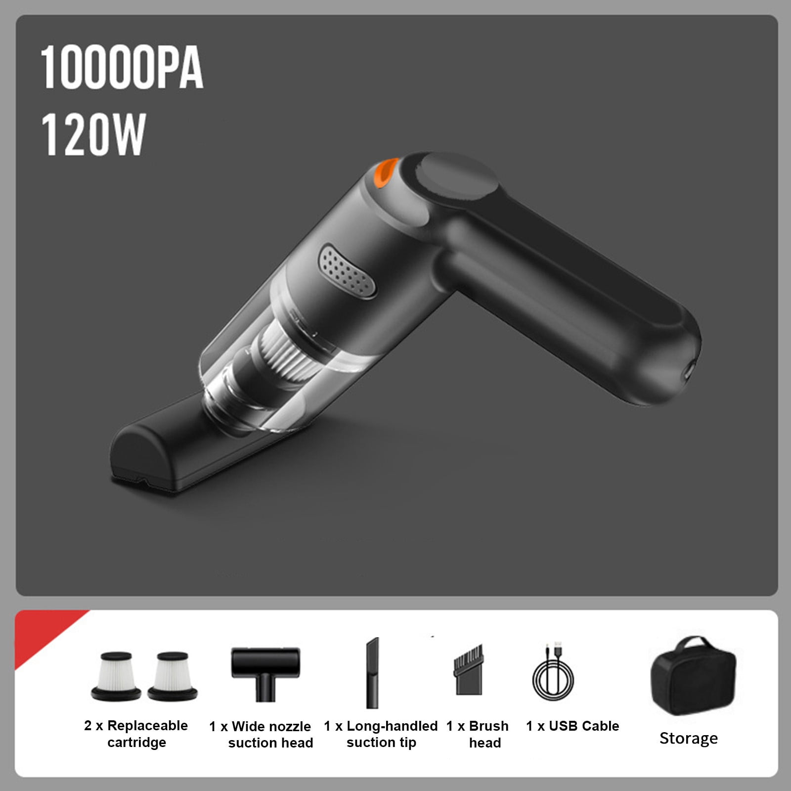 IMossad Car Vacuum with Powerful Suction, Mini Vacuum for Crevices, Keyboard Cleaner, USB Rechargeable