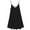 Black, variant on CHUOU Dresses for Women Fashion Casual Loose Solid Color V Neck Spaghetti Strap Chiffon Flowy Mini Dress