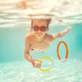 thumbnail image 2 of 7.8 x 5.87 x 2.09 inchesRedPaquete de 4 juguetes de buceo en piscina, anillos de buceo para piscina de agua, juguetes para niños, coloridos, fáciles de encontrar y agarrar, 2 of 5