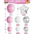 thumbnail image 4 of Kit de Arco de Guirnalda de Globos Adeyoo 115 piezas Rosa Blanco Plata para Navidad, 4 of 7