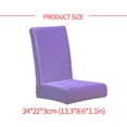 thumbnail image 3 of Inteprter Funda elástica para silla de comedor, multicolor, resistente al desgaste, Universal, las cuatro estaciones, estilo Simple, fundas reclinables, Decoración del hogar Violeta Inteprter HA012485-10, 3 of 6