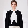 thumbnail image 5 of Lady's Detachable False Collar Half Shirt Blouse Pointed Lapel Fake Collar Dickey Collar White, 5 of 7
