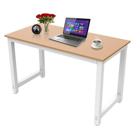 Yaheetech Modern Simple Design Home Office Desk Computer Table Wood Desktop Metal Frame Study Writing Desk