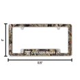thumbnail image 4 of Chicago Basketball Bull's Chrome Metal (Set of 2) License Plate Frames with Bold Mossy Oak Camouflaged Camo Design, 4 of 6
