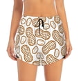 thumbnail image 4 of Lsque Peanuts7 Printed Women's Running Shorts with Liner Pockets,Elastic Quick Dry Workout Athletic Gym Yoga Shorts,Womens High Waist Shorts-X-Large, 4 of 9