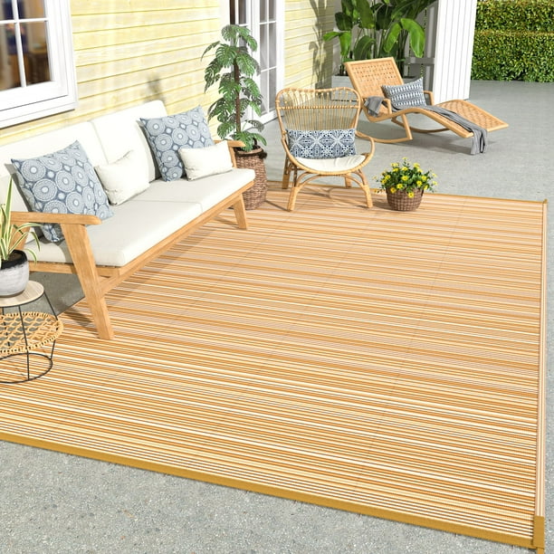 GENIMO 6x9 Outdoor Rug Waterproof, Reversible Mats, Outdoor Area Rug
