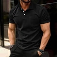 thumbnail image 3 of Kixjoy Golf Shirts for Men Short Sleeve Button Big and Tall Shirt Collared Lounge Soft Golf Shirt Lightweight Basic Summer T-Shirts, Pink 2XL, 3 of 5