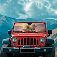 thumbnail image 3 of Uorisanigo Windshield Sun Shade UV Rays & Heat Protection Accessories for Jeep Wrangler JK JKU TJ 2 Door / 4 Door, Foldable Western Horse Windshield Sunshade for Jeep, 3 of 7