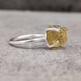 thumbnail image 4 of Natural Citrine Ring, Rough Citrine Gemstone Ring, November Birthstone, Prong Band, 925 Sterling Silver, Womens Ring, Christmas, Thanksgiving, Handmade, Statement Jewelry, Rough Gemstone Jewelry, 4 of 6