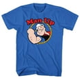 thumbnail image 1 of Popeye Man Up Royal Adult T-Shirt, 1 of 2