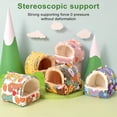 thumbnail image 4 of LYMAYTER Hamster Warm Cute Cartoon Pattern Guinea Pig House Comfortable Hamster Hideout for Small Animals, 4 of 7