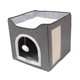 thumbnail image 3 of Cama escondida para gatos, cueva, accesorios para mascotas, cojín extraíble, condominio en forma de cubo, cueva grande para gatitos grandes, mascota, Gris, 3 of 10