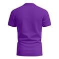 thumbnail image 5 of Mens Fashion Polo Shirts Cotton Classic Short Sleeve Thermal Button Shirt with Pocket Purple 3XL, 5 of 5