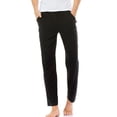 thumbnail image 1 of Niuer Men Sleepwear Solid Color Pj Bottoms Straight Leg Pajama Pants Lightweight Pant Elastic Waist Trousers Black XL, 1 of 3