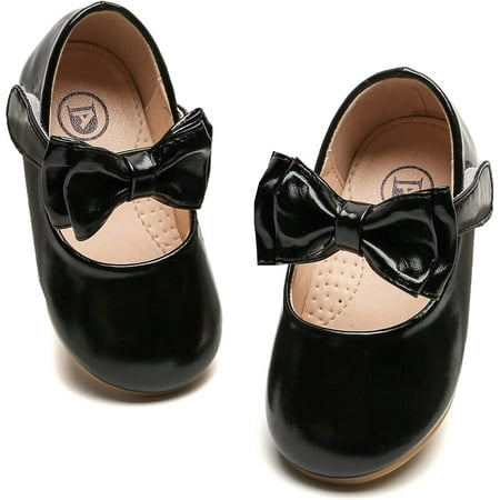 

Girls Mary Jane Dress Shoes Front Bow Ballerina Flats Princess Wedding Party School Shoes (Toddler/Little Kid/Big Kid)