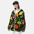 thumbnail image 5 of Goofa Cartoon Vegetables Printed Women's UPF 50+ Sun Protection Hoodie Jacket Lightweight Long Sleeve Sun Shirt for Women with Pocket Hiking Outdoor-, 5 of 9