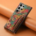thumbnail image 6 of for Samsung Galaxy S24 Ultra Luxury Premium PU Leather + TPU Case with 3 Card Slots, Kickstand Back Case Floral Pattern Skin-Friendly Shock-resistance Cover for Samsung Galaxy S24 Ultra, Spring, 6 of 6