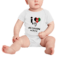 thumbnail image 2 of I Heart My Afghan Auntie Afghanistan Love Flag Baby Bodysuit (White, 12-18 Months), 2 of 5