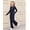 Navy, variant on Arshiner Girls 2 Piece Set Fall Outfits Lounge Sets Ruched Long Sleeve Top Wide Leg Pants Sweatsuit Clothing Set