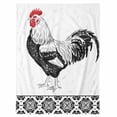 thumbnail image 7 of Chicken Flannel Blanket for Bed,Travel and Camping, Rooster Hen Rustic Farm Animal Black Floral Super Soft Cozy Blanket for All Seasons 50"x60", 7 of 7