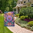thumbnail image 2 of Yayeee Garden Flag 28" x 40" Double Sided Outdoor Yard Lawn Holiday Decorations, Light Purple Flowers, 2 of 6