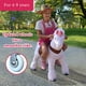 Le Poney ORIGINAL Poney Balade à Vélo sur Cheval à Pied Sans Batterie - Petite Licorne Blanche 2-5 Ans – image 4 sur 4