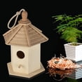 thumbnail image 3 of Lanhui Outside Wooden Bird House, Ventilation Hanging Bird House for Small Bird Chickadees Sparrows, 3 of 8