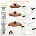 thumbnail image 2 of Moss & Stone 3-Piece Kitchen Glass Casserole Dish Set with Lids, Oven & Microwave Safe, 2 of 7