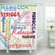 thumbnail image 1 of Cortina de Ducha ABPHQTO Colorido Lindo Personalizado Nombre Personalizado Collage Cool Único Cumpleaños 150x180 cm, 1 of 1