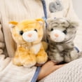 thumbnail image 5 of Soft Fabric Animal​​ Floral Cat Plush Doll Realistic Simulation Pillow Stuffed Animal Soothing Decor Cute Kitten Gift Soft Fabric Home Accent Cute Cat Gift​​, 5 of 5