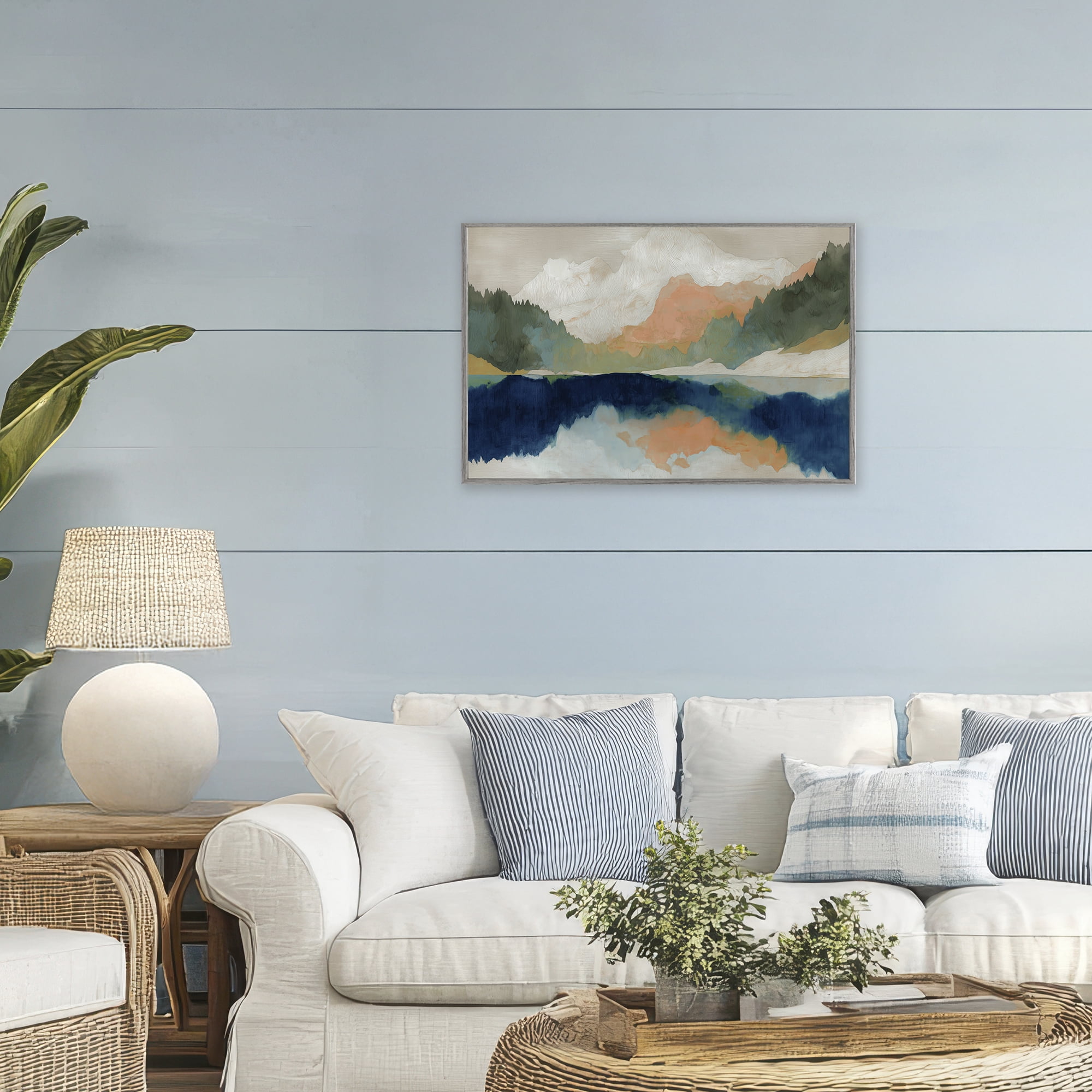 Stupell Industries Alpine Autumn Lake Reflection Gray Framed Giclee Art, design by Chromatic Storm Studio
