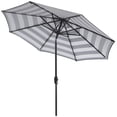 thumbnail image 7 of SAFAVIEH Outdoor Collection Iris Fashion Line 9-Foot Tilt Umbrella Black / White, 7 of 7