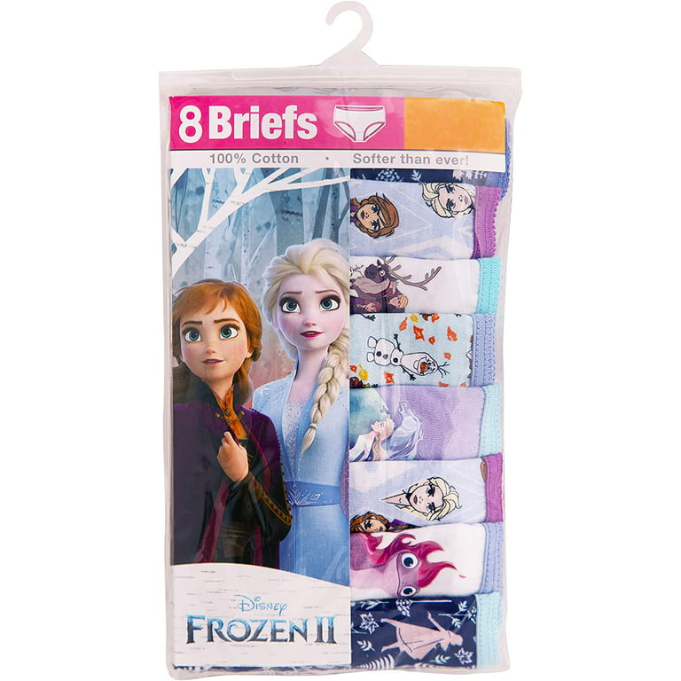 Disney Frozen Girls Panties Underwear - 8-Pack Toddler/Little Kid/Big Kid  Size Briefs Princess Elsa Anna