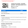 thumbnail image 2 of Auxiliary Fan Assembly - Compatible with 2007 - 2010 Toyota Sienna 3.5L V6 2008 2009, 2 of 2