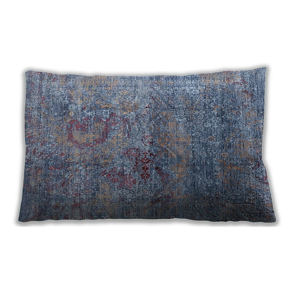 Ahgly Company Outdoor Rectangular Mid-Century Modern Lumbar Throw Pillow, 13 inch by 19 inch