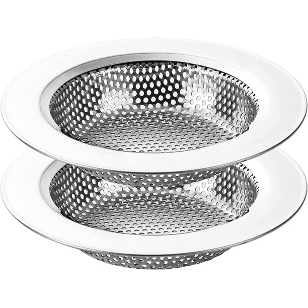 2PCS Kitchen Sink Strainer Stainless Steel Sink Strainers for Kitchen