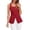 Red, variant on uvwlwu Women's Square Neck Button-Front Tailored Vest Sleeveless Business Casual Layering Tank Blouse,S