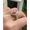 3.10 Carat Certified Natural Pink Sapphire Diamond Engagement Wedding