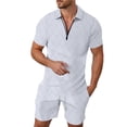 thumbnail image 1 of SHIXIAOO Men's Suits for Casual Outings Tailored Fit Set Comfortable Everyday Wear Stylish and Modern Design for Spring and Summer Activities Mens Drawstring Bathing Suit Young Mens Track Suit, 1 of 5